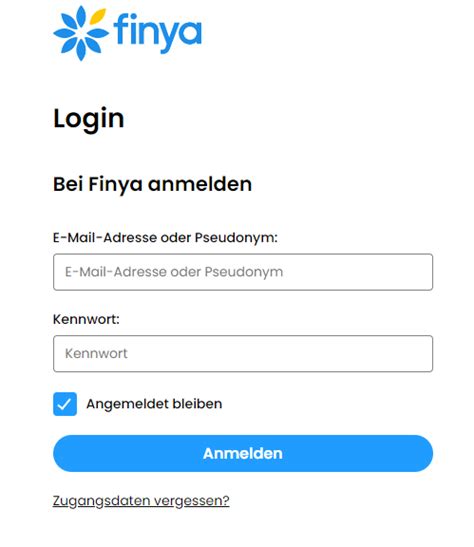 finya login für mitglieder mit email